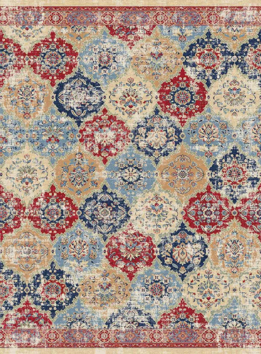 Wilton-Teppich - Bohemia (rot/multi) (Größe: 200 x 280 cm)