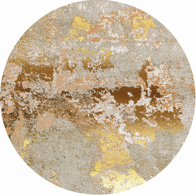 Rund Teppich - Elena (beige/gold) (Größe: Ø 160 cm)