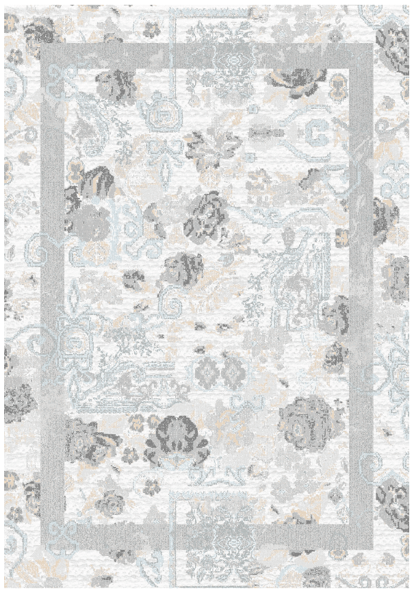 Wilton-Teppich - Lefkada (weiß/bunt) (Größe: 160 x 230 cm)