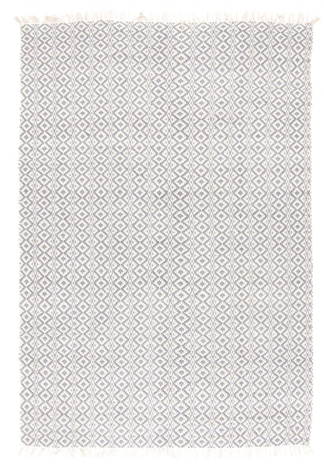 Flickenteppich - Lykke (grau/eisblau) (Größe: 70 x 200 cm)