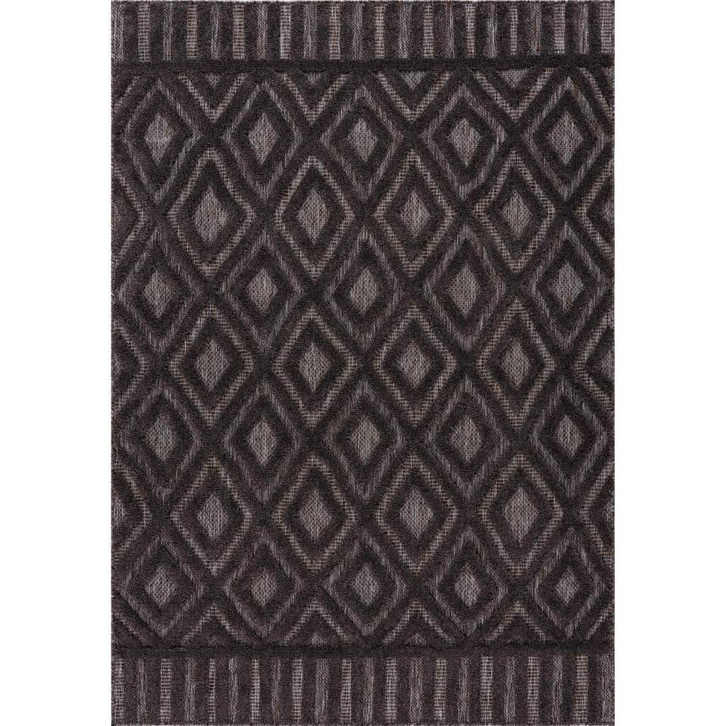 Shaggy Indoor-Outdoor - Lancaster (anthrazit) (Größe: 120 x 170 cm)