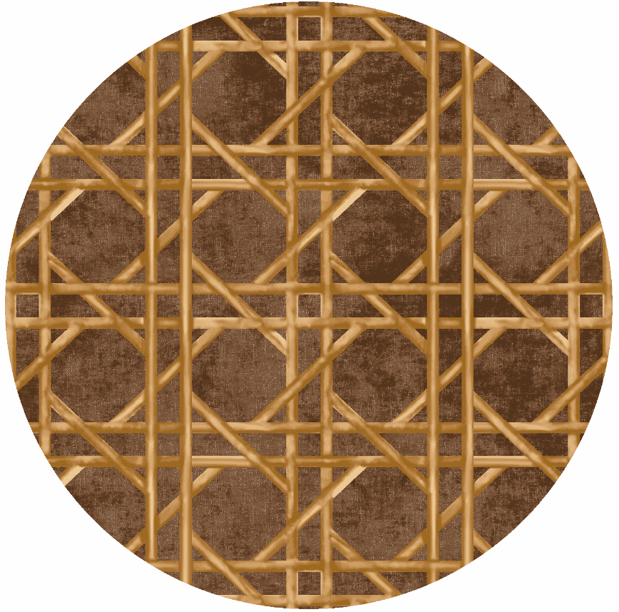 Rund Teppich - Pachino (braun/gold) (Größe: Ø 180 cm)