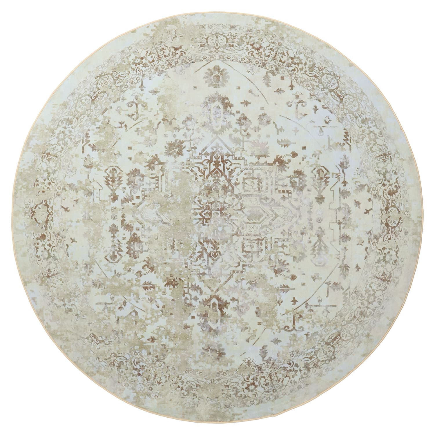 Rund Teppich - Mateur (beige) (Größe: Ø 240 cm)