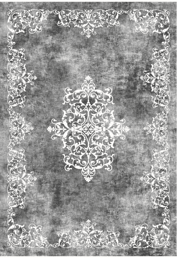 Wilton-Teppich - Santi (dunkelgrau/weiß) (Größe: 200 x 280 cm)