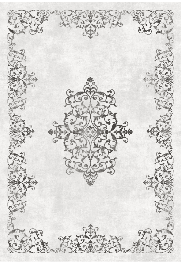Wilton-Teppich - Santi (weiß/schwarz) (Größe: 160 x 230 cm)