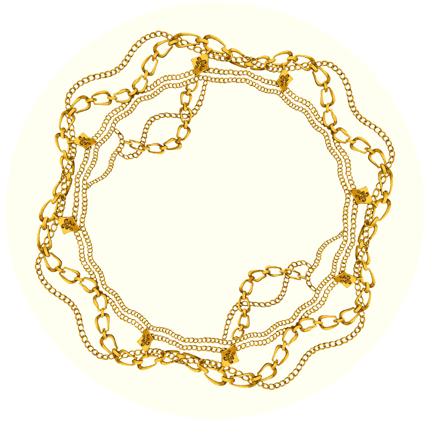Rund Teppich - Silea (weiß/gold) (Größe: Ø 180 cm)