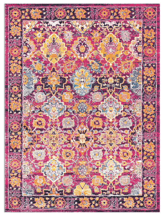 Wilton-Teppich - Fernana (rosa/multi) (Größe: 200 x 280 cm)