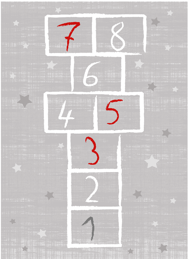 Kinderteppich - Hopscotch (grau) (Größe: 120 x 160 cm)