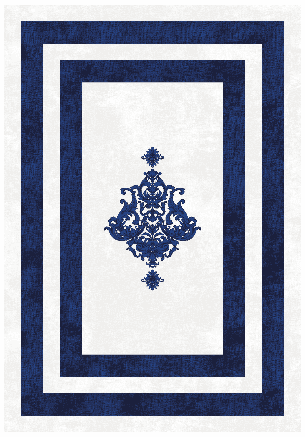 Wilton-Teppich - Soros (blau/weiß) (Größe: 160 x 230 cm)