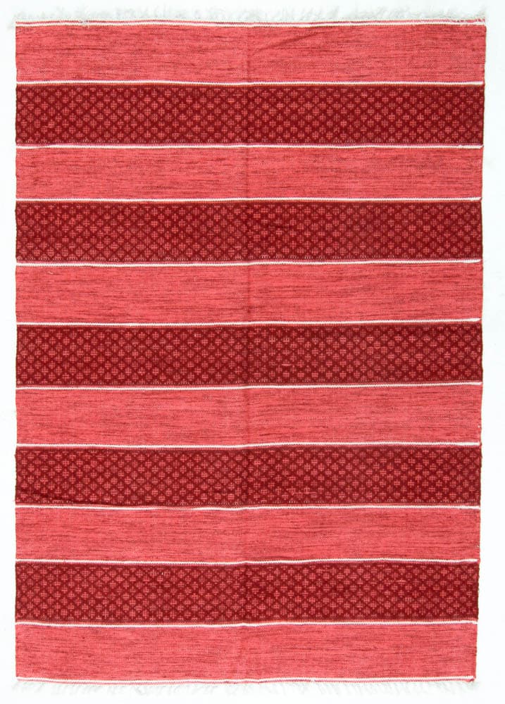 Flickenteppich - Visby (rot) (Größe: 60 x 110 cm)