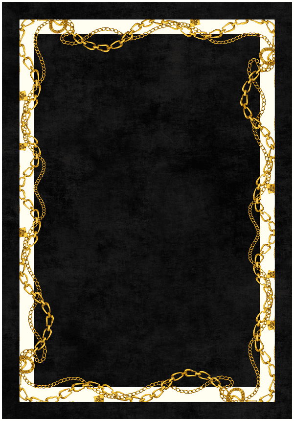 Wilton-Teppich - Vilia (schwarz/weiß/gold) (Größe: 160 x 230 cm)