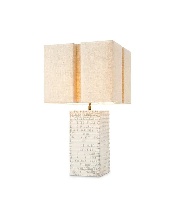 Division Table Lamp White