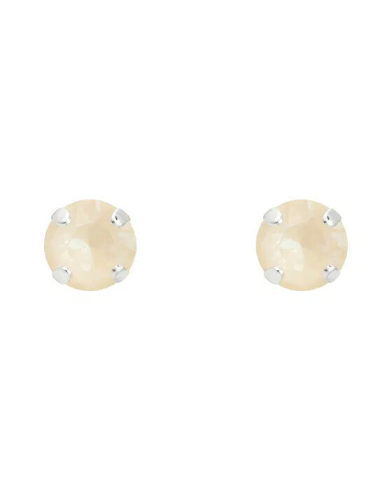 Mini Stud Ohrringe rhodium linen ignite