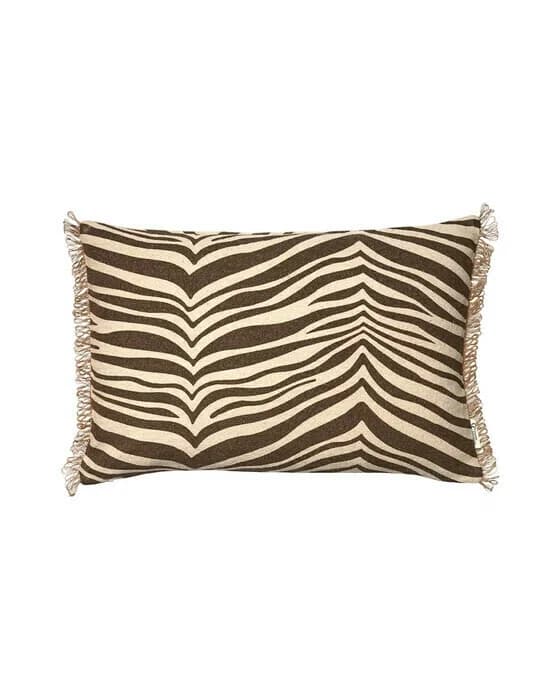 Zebra kissen braun