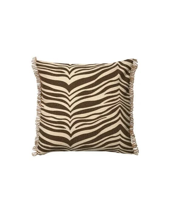 Zebra kissen braun