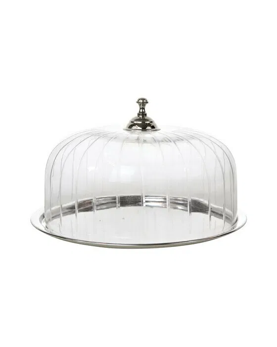 Enora Cake Cloche Silver