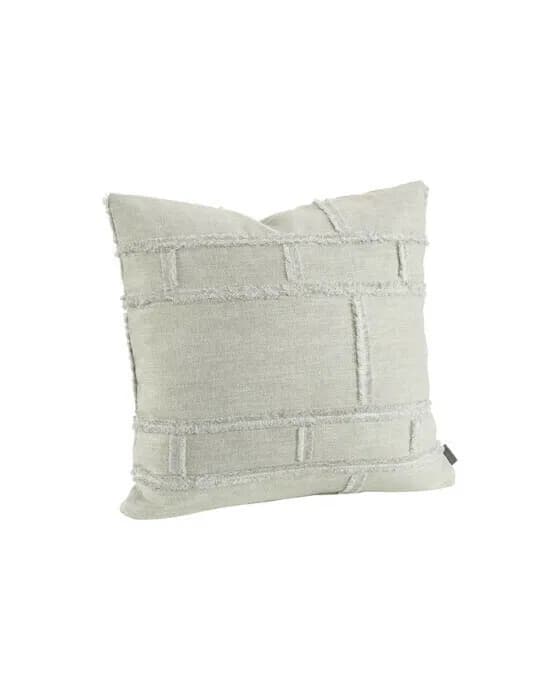 Abstract Fringe Cushion Cover Grey