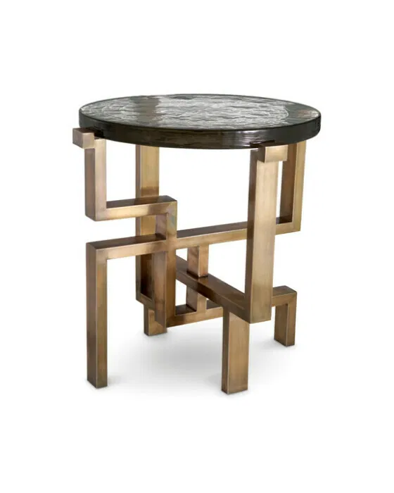 Gee Side Table Antique Brass
