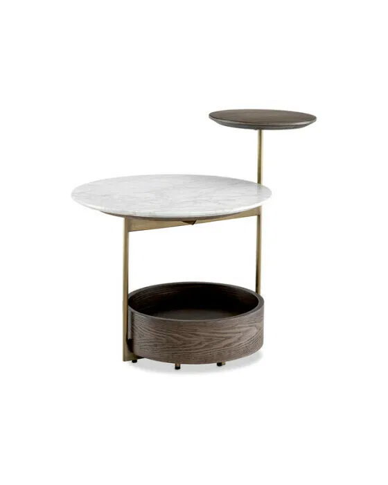 Faye Side Table White Marble