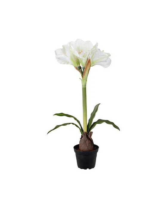 Amaryllis Kunstpflanze weiß