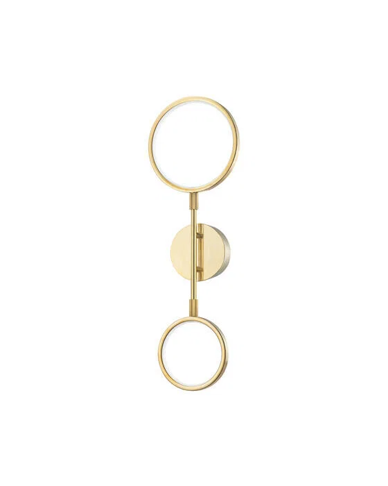 Saturn Wandleuchte Antikes Messing