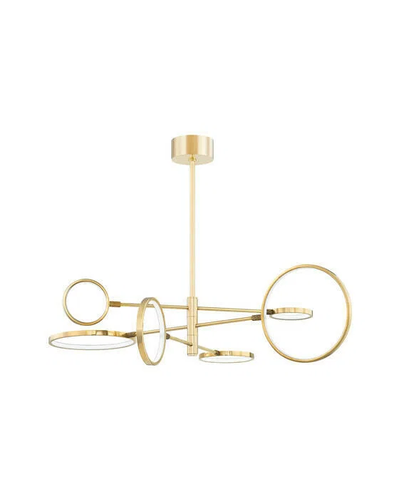 Saturn Kronleuchter Antikes Messing