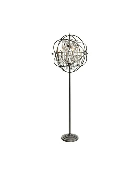 Rome Floor Lamp Natural Iron / Crystal