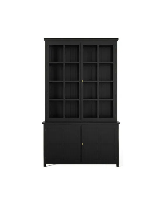Rhode Island Vitrinenschrank modern black