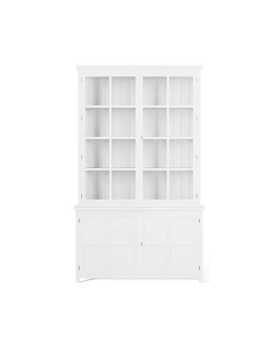 Rhode Island Vitrinenschrank classic white