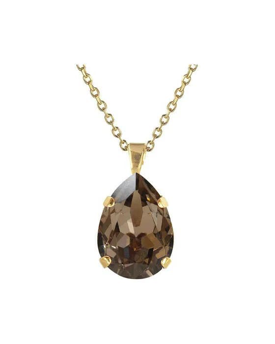 Classic Drop Necklace Greige