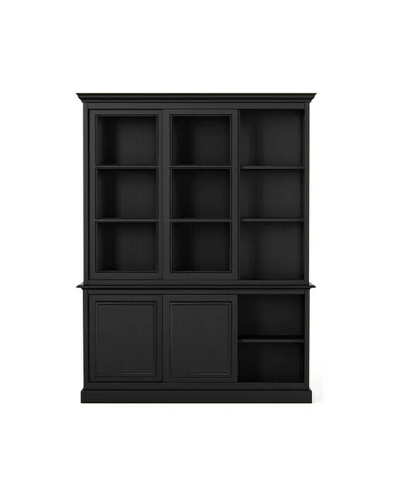Assonet Vitrinenschrank modern black