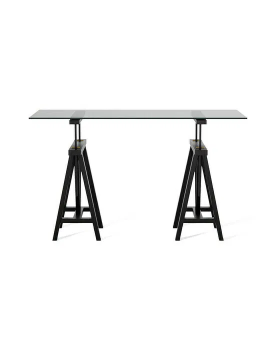 Trestle Schreibtisch Modern Black