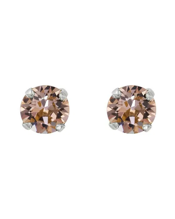 Classic Stud Earrings Vintage Rose Rhodium