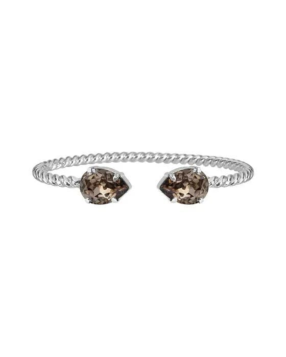 Mini Drop Bracelet Greige Rhodium