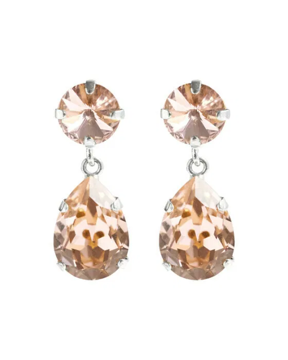 Classic Drop Earrings Vintage Rose Rhodium