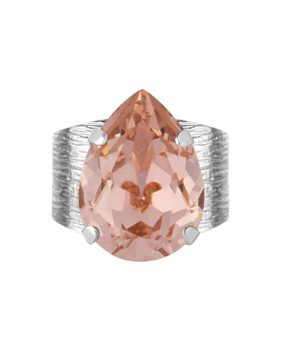 Classic Drop Ring Vintage Rose Rhodium