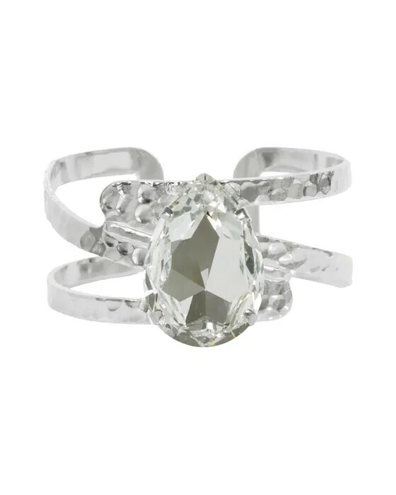 Perfect Drop Bangle Armband Kristall Rhodium