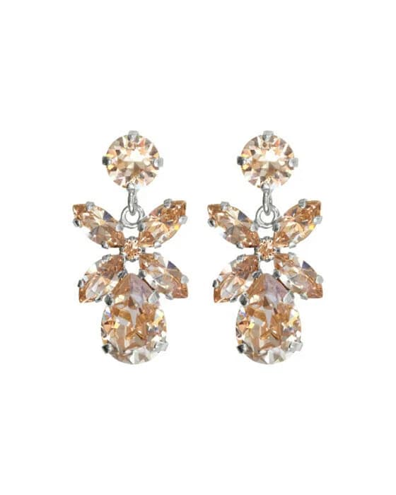Mini Dione Earrings Silk Rhodium