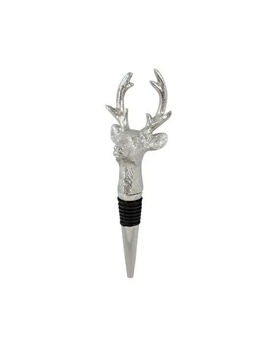 Reindeer Wine Stopper Silver