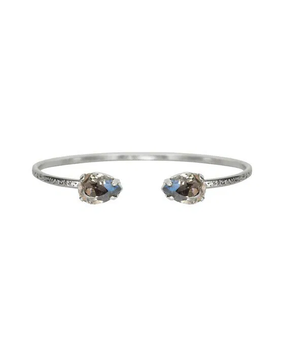 Petite Drop Bracelet Black Diamond Rhodium
