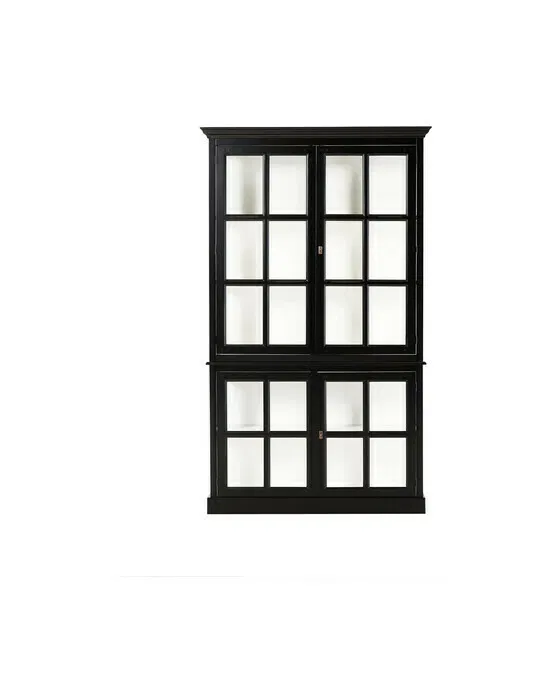 Seethrough Vitrinenschrank modern black / classic white