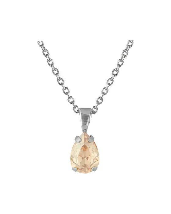 Petite Drop Necklace Golden Shadow Rhodium