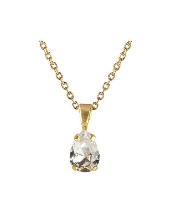 Petite Drop Necklace Crystal