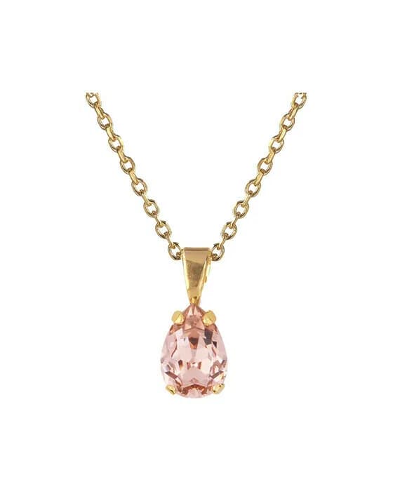 Petite Drop Necklace Vintage Rose