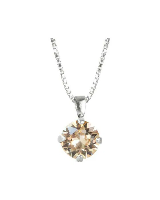 Classic Petite Necklace Silk Rhodium