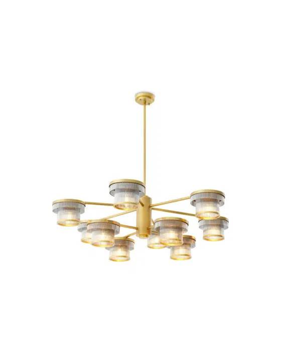Andromeda Kronleuchter antikes Messing