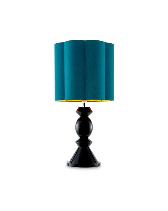 Dionne Tischlampe Schwarz/Türkis