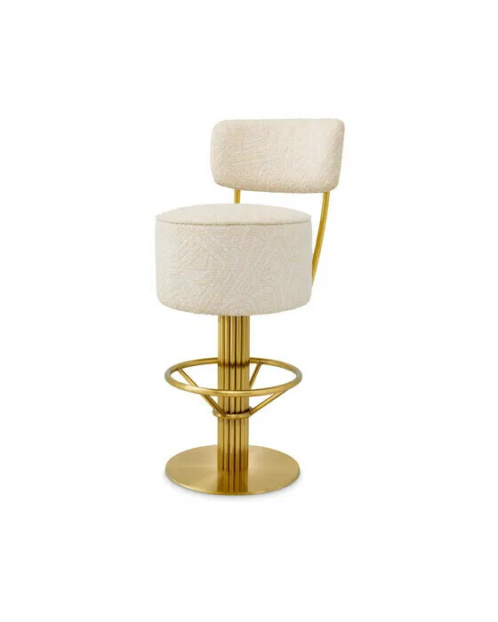 Carleton Barhocker mit Rückenlehne Camari Cream
