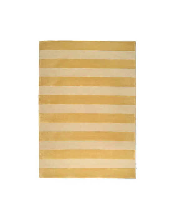 Stripe Boucle teppich gelb