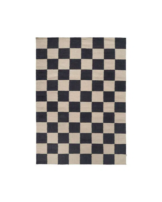 Square teppich schwarz/natur